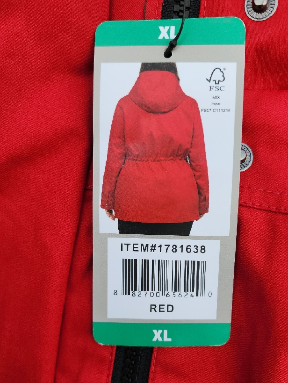 Hunter Red Hooded Water Resistant Cotton Jacket XL - Picture 4 of 13